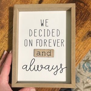 Hobby Lobby Tan and White Inspirational Sign